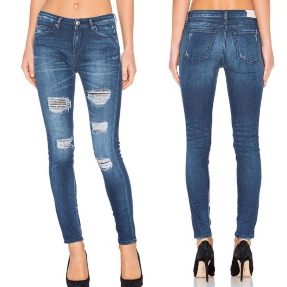 IRO Sunny Skinny Jeans Denim Blue Sz 27